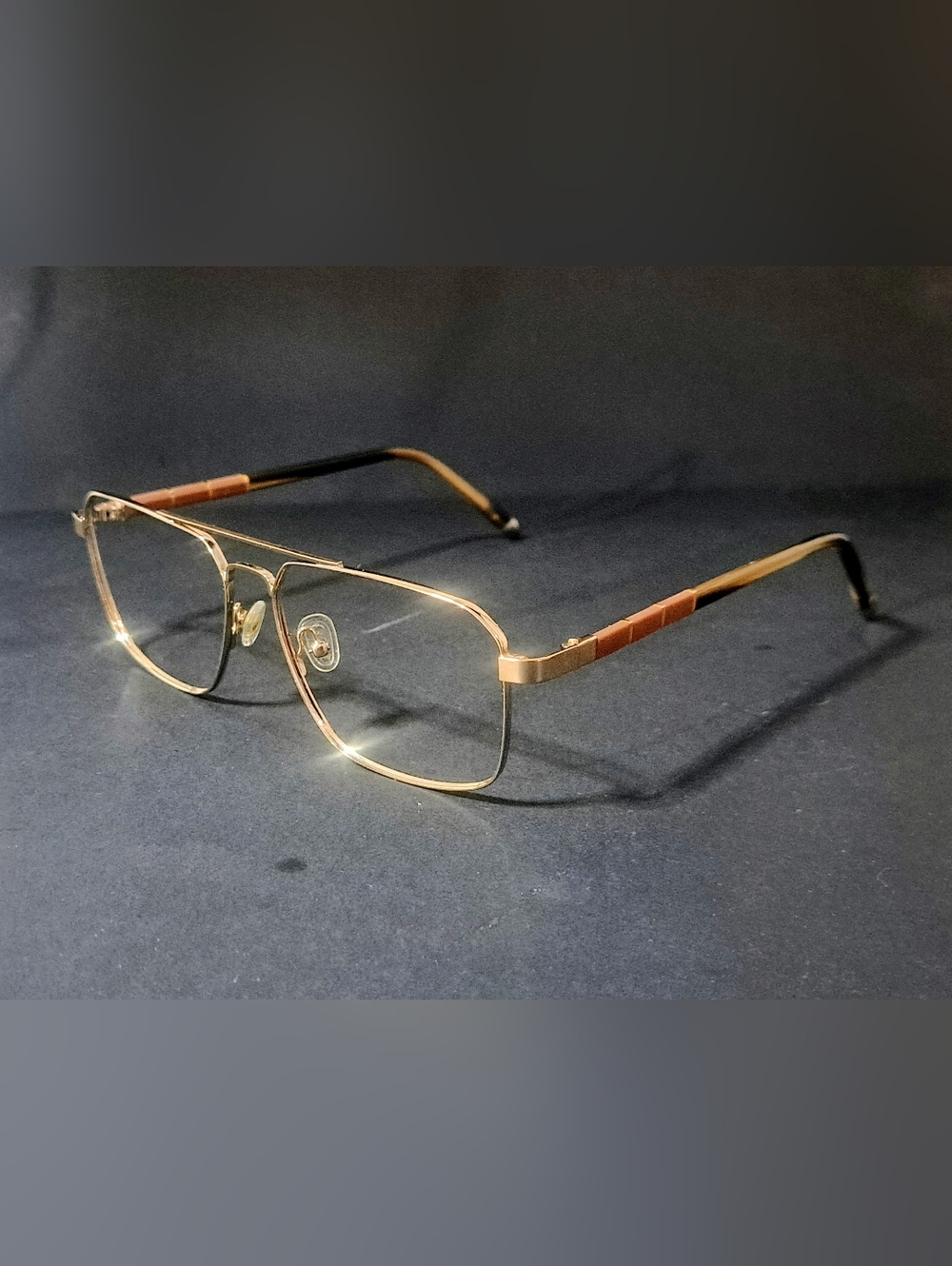 Classic Aviator Eyeglasses Gold Men